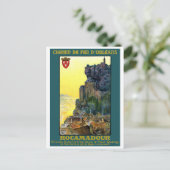 フランス ロカマドール ヴィンテージ トラベル ポスター 修復済み ポストカード (スタンド正面)