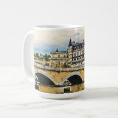 フランス、ロワール渓谷のアンボワーズ城 コーヒーマグカップ (正面左)