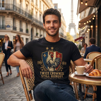 フランス ヴィンテージ フットボール クラウン 1998 2018 Tシャツ