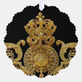 フランス ヴェルサイユ城の孤立した金色の門 オーナメントカード (裏面)