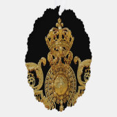 フランス ヴェルサイユ城の孤立した金色の門 オーナメントカード (右)