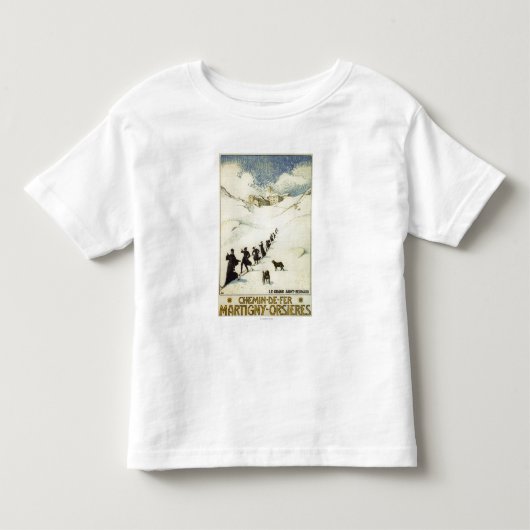 フランス-修道士のスキー トドラーTシャツ (正面)