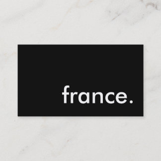 フランス。 名刺