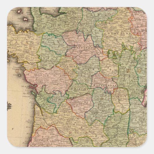 フランス、地方 スクエアシール (正面)