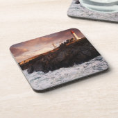 フランス、夜明け時灯台 コースター (左側)