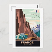 フランス（車） ポストカード (正面/裏面)