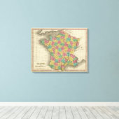 フランス、部門 キャンバスプリント (インサイチュ (ウッドフロア))