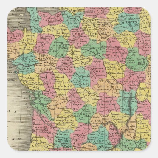 フランス、部門 スクエアシール (正面)