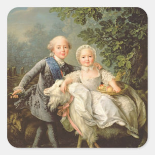 フランス(1757-1836年)のチャールズPhilippeのポートレート スクエアシール