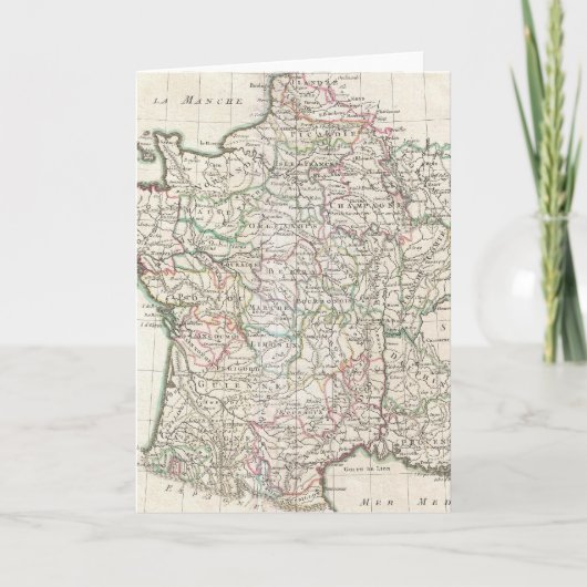フランス(1771年)のヴィンテージの地図 カード (正面)