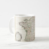 フランス(1771年)のヴィンテージの地図 コーヒーマグカップ (正面左)