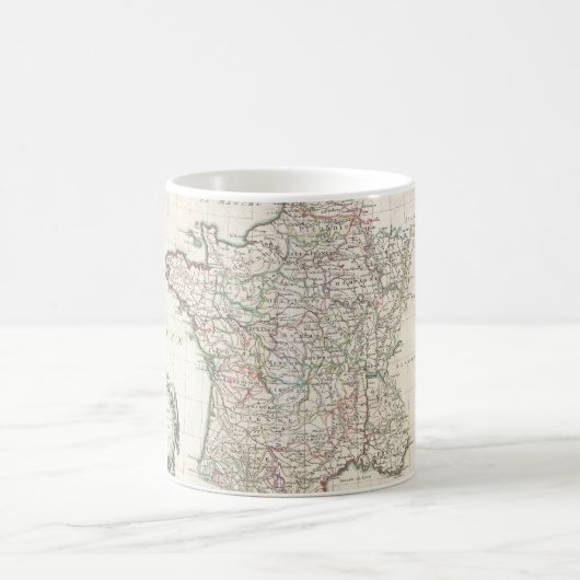 フランス(1771年)のヴィンテージの地図 コーヒーマグカップ (中央)