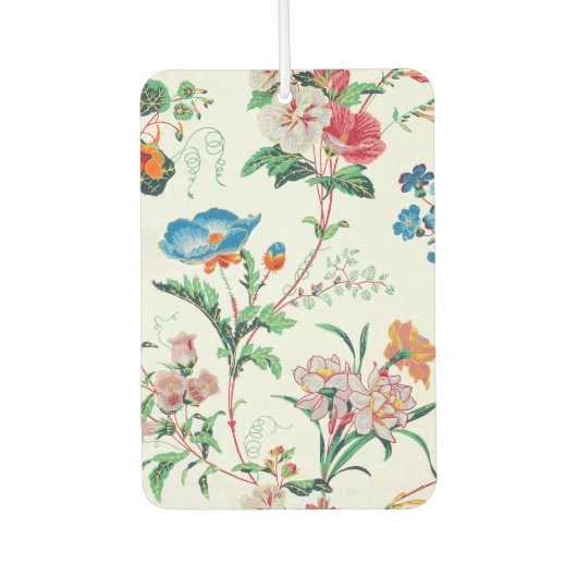 フランス 1830 アンティーク 花柄 壁紙 パターン カーエアーフレッシュナー (正面)