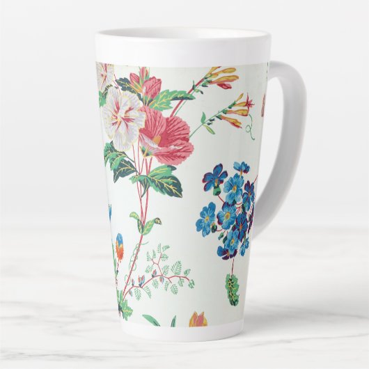 フランス 1830 花柄 アンティーク 壁紙 カフェラテマグ (右アングル)