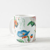 フランス 1830 花柄 アンティーク 壁紙 コーヒーマグカップ (正面左)