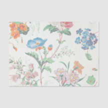 フランス 1830 花柄 アンティーク 壁紙
