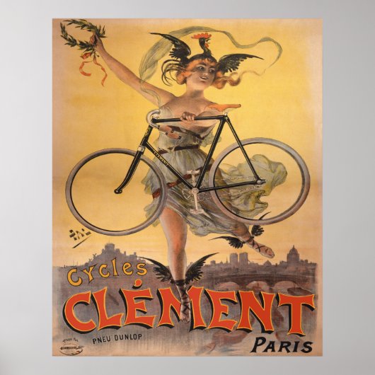 フランス 1898年 自転車広告 ポスター (正面)