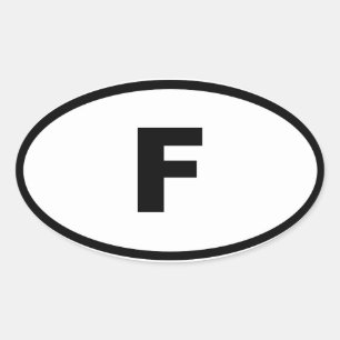 フランス – F – ヨーロッパ 楕円形シール