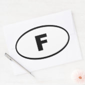 フランス – F – ヨーロッパ 楕円形シール (封筒)