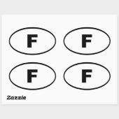 フランス – F – ヨーロッパ 楕円形シール (シート)
