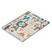 フランスAテーマの抽象芸術のシームレスなパターン ノートブック (左側)