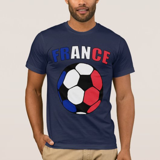 フランスFooty (暗い) Tシャツ (正面)