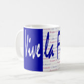 フランスTricoloreを愛する人々のための完全なギフト コーヒーマグカップ (正面左)