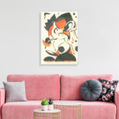 フランズ・マークの二頭の鹿 キャンバスプリント (インサイチュ (リビング))