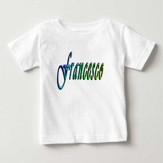フランセスコ, 名前, ロゴ, 白のベビーTシャツ ベビーTシャツ (正面)