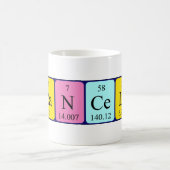 フランセリン周期表名mug コーヒーマグカップ (中央)