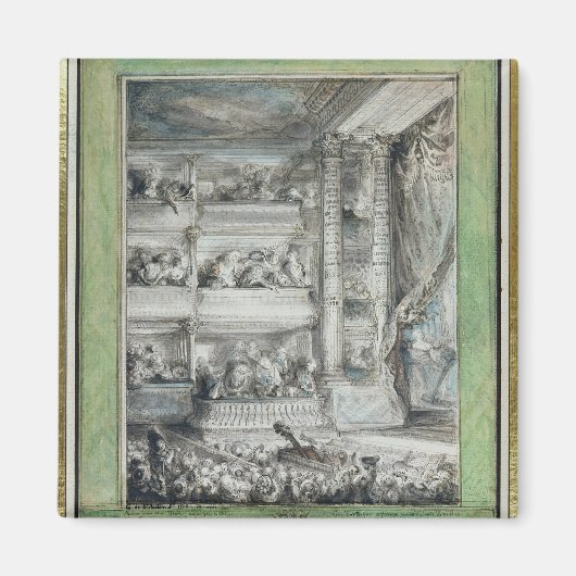 フランセ劇場におけるヴォルテールの王冠 マグネット (正面)