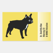 フランゼシシュブルドゲンオフクレバーミット文字 長方形シール (正面)