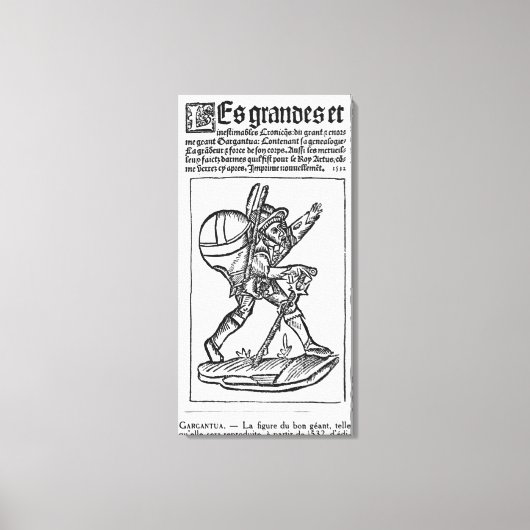 フランソワの「ガルガントゥア」の巨人 キャンバスプリント (正面)