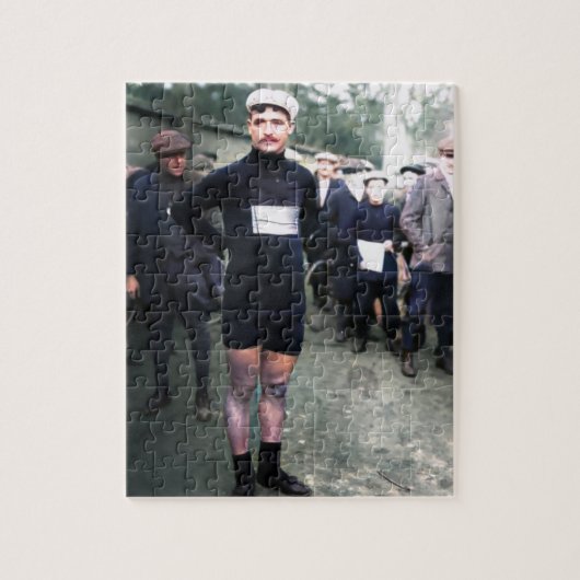 フランソワファベルツアーデフランス1909年優勝者カラー ジグソーパズル (縦)