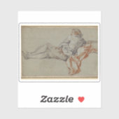 フランソワブーシェ – リクライニングオス姿 シール (シート)