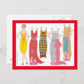 フランソワーズ、フランスアールデコドール紙 ポストカード (正面/裏面)