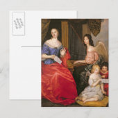 フランソワーズ・ルイーズ・デュシェス・ド・ラ・ヴァリエールと ポストカード (正面/裏面)