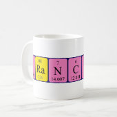 フランソワ周期表名mug コーヒーマグカップ (正面左)