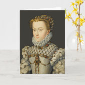 フランソワ・クラウト – エリザベス・オブ・オーストリア カード (黄色い花)