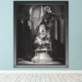 フランソワ・ブーシェのミニャールへの記念碑 キャンバスプリント (インサイチュ (ウッドフロア))