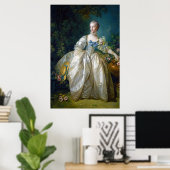 フランソワ・ブーシェ – MADAME BERGERETポートレート ポスター (ホームオフィス)