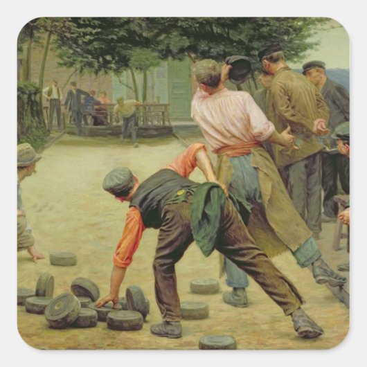 フランダースでバーレスの試合， 1911 スクエアシール (正面)