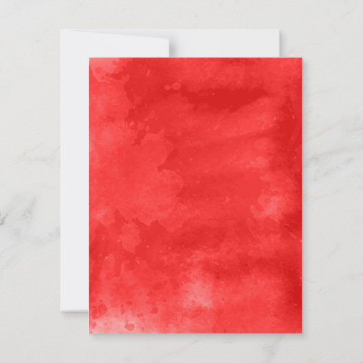 フランダースのケシのエレガントな水彩画の結婚式 セーブザデート (裏面)