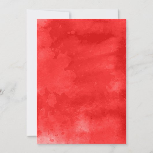 フランダースのケシの水彩画の第80誕生会 招待状 (裏面)