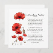 フランダースのフィールドで追悼の日詩 シーズンカード (正面/裏面)