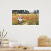 フランダースの畑 – 兵士が眠る場所&ポピー ポスター (キッチン)