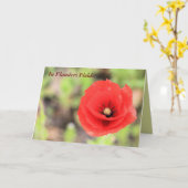 フランダースの野のケシの写真と詩 カード (黄色い花)