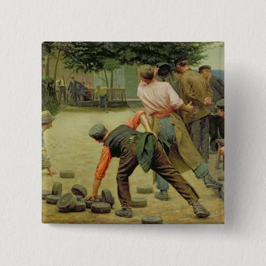 フランダースのBourles、1911年のゲーム 缶バッジ (正面)
