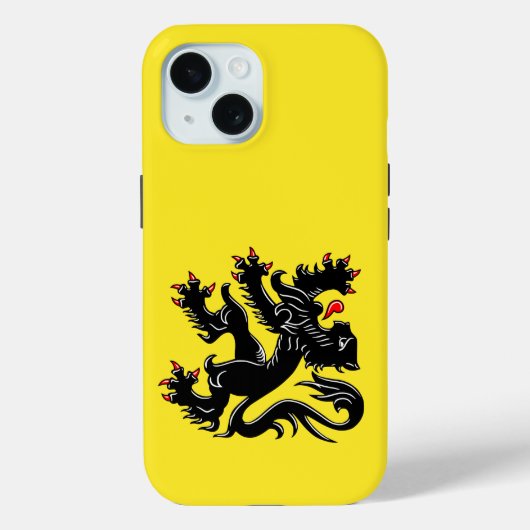 フランダース州旗ケースメイトiPhoneケース Case-Mate iPhoneケース (裏面)