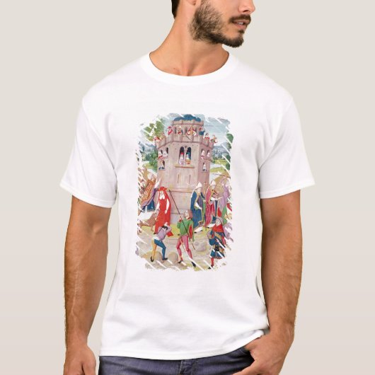 フランダース語異端者からの攻撃の下の教会 Tシャツ (正面)